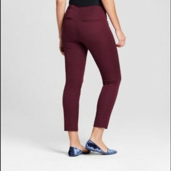 A New Day Burgundy High-Rise Skinny Ankle Pants - Picture 3 of 3